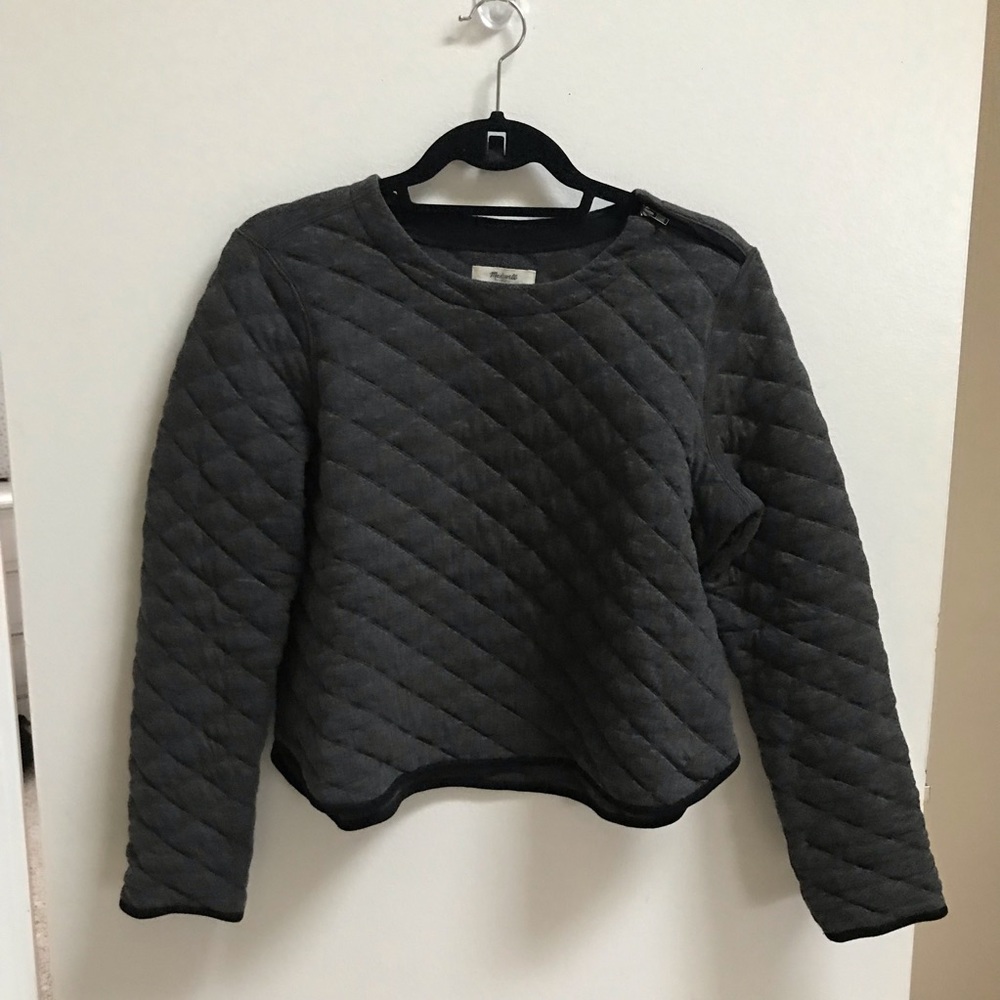 Madewell - Quilted Grey Pullover